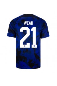 forente stater Timothy Weah #21 Fotballdrakt Borte Klær VM 2022 Korte ermer